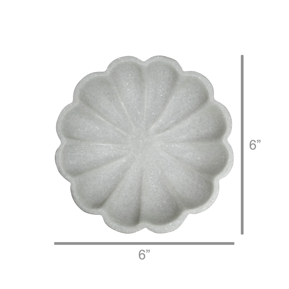Capri Scalloped Bowl, Marble Set Of 4 By HomArt | Decorative Bowls | Modishstore - 2