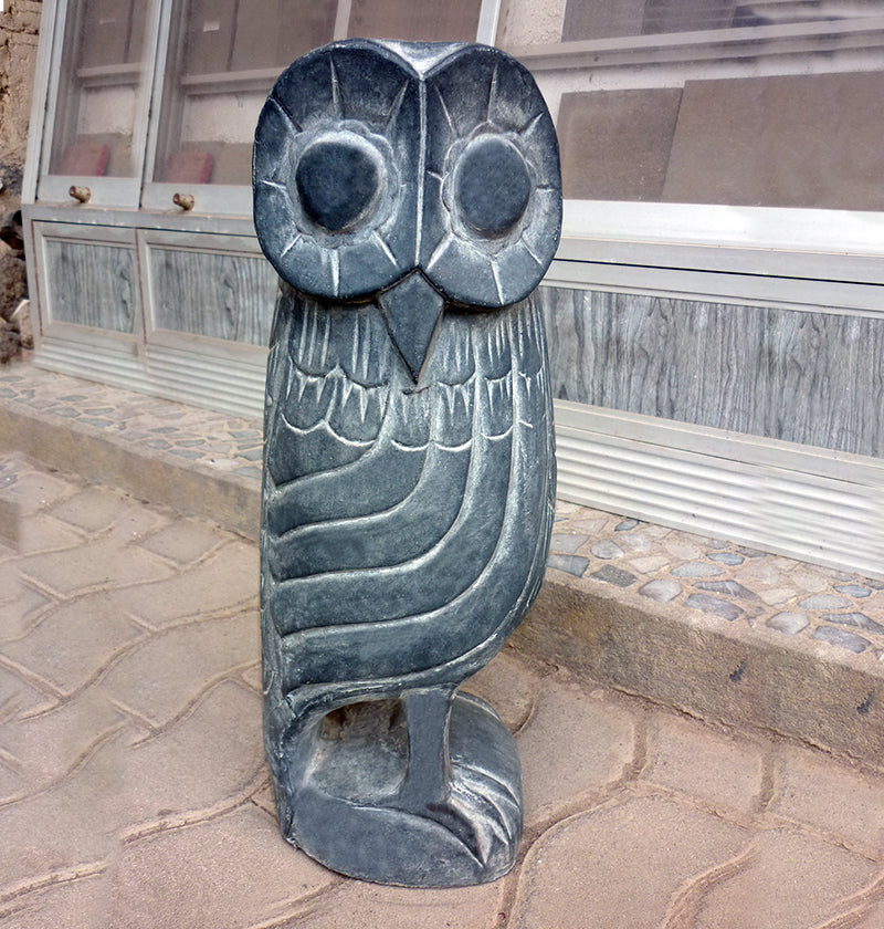 Standing Owl Set of 2 By Garden Age Supply | Sculptures | Modishstore - 1