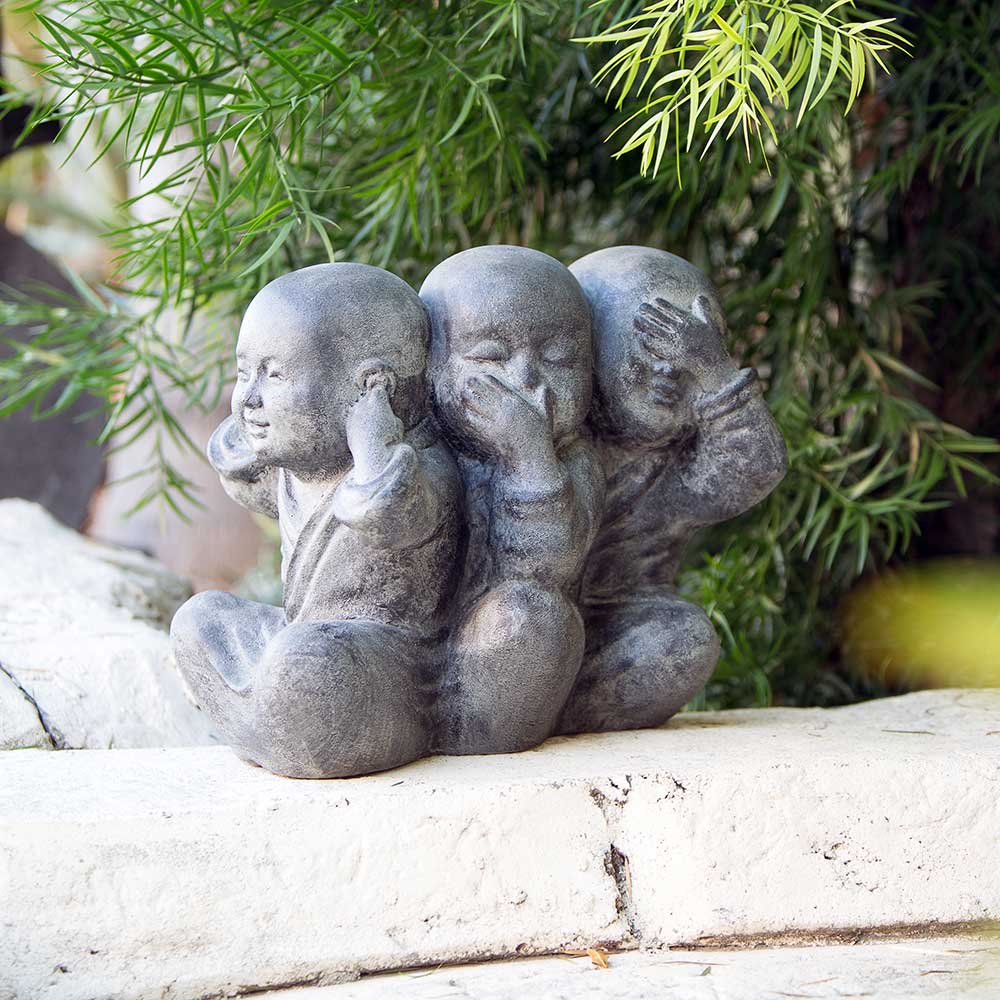 No Evil Shaolins Set of 2 By Garden Age Supply