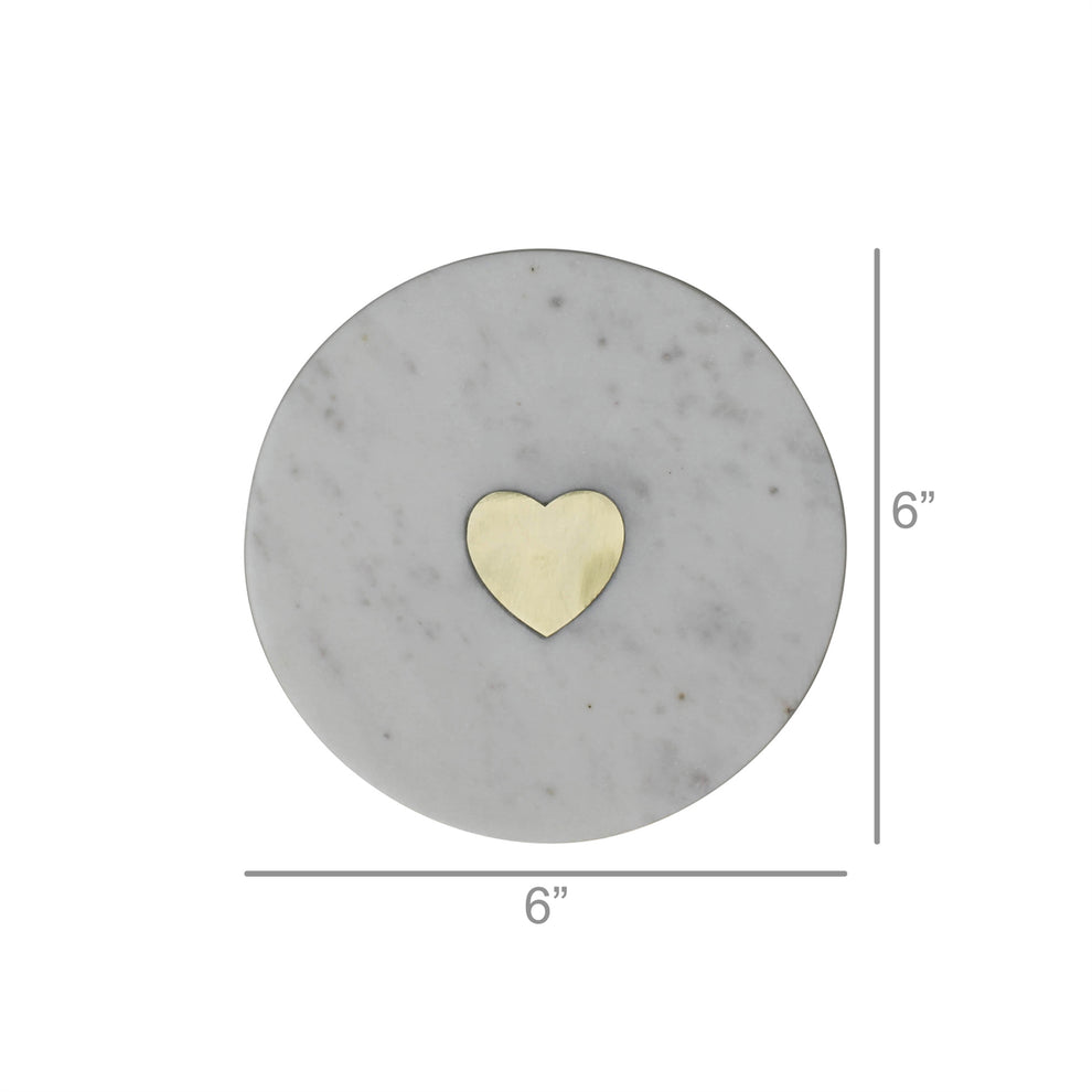 Inlaid Marble Tray - Heart Set Of 4 By HomArt | Decorative Trays & Dishes | Modishstore - 3