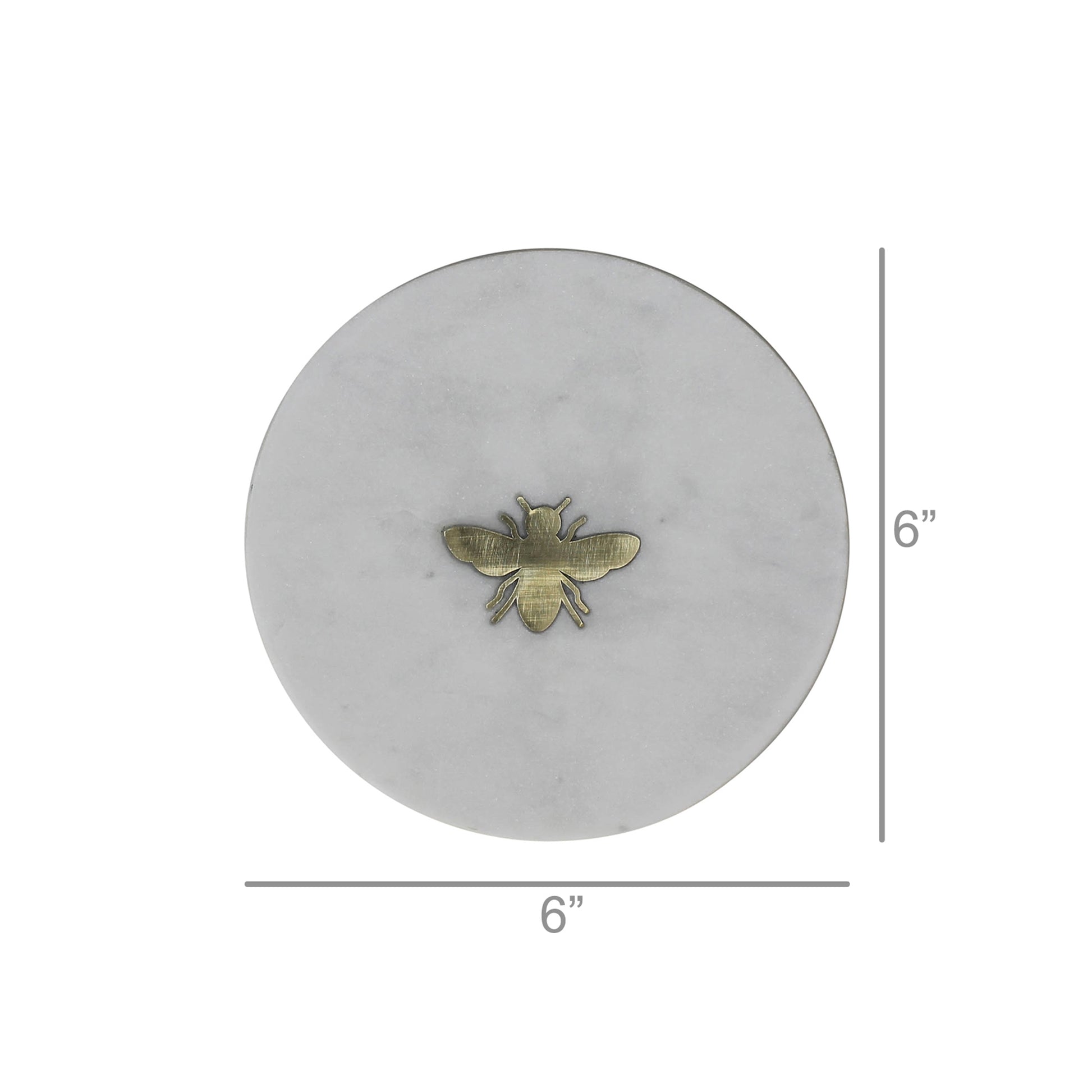 Inlaid Marble Tray - Bee Set Of 4 By HomArt | Decorative Trays & Dishes | Modishstore - 3