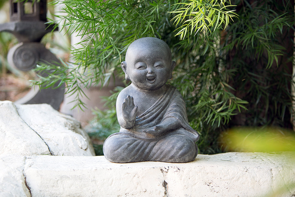 Meditating Shaolin Set of 2 By Garden Age Supply | Sculptures | Modishstore - 4