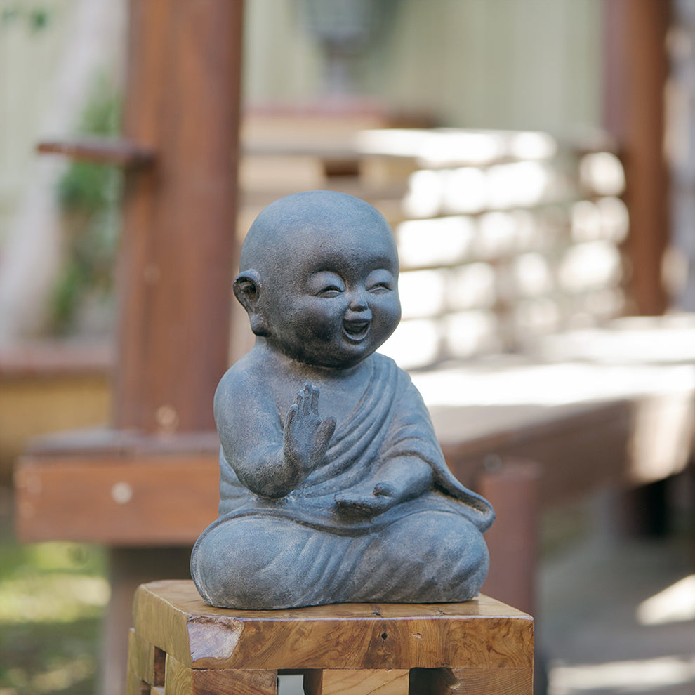 Meditating Shaolin Set of 2 By Garden Age Supply | Sculptures | Modishstore - 3