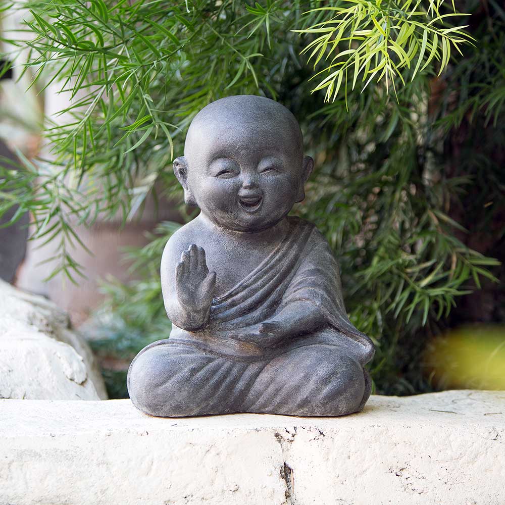 Meditating Shaolin Set of 2 By Garden Age Supply | Sculptures | Modishstore - 1