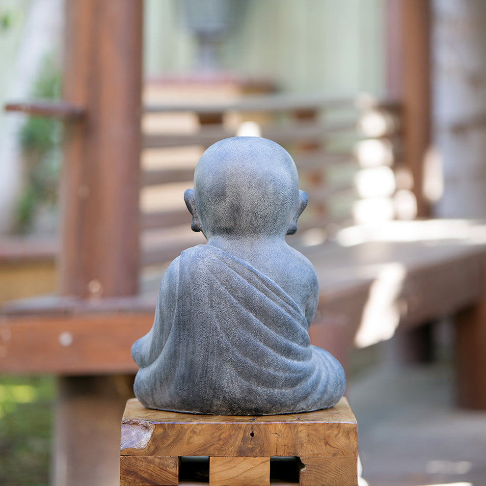 Praying Shaolin Set of 2 By Garden Age Supply | Sculptures | Modishstore - 3