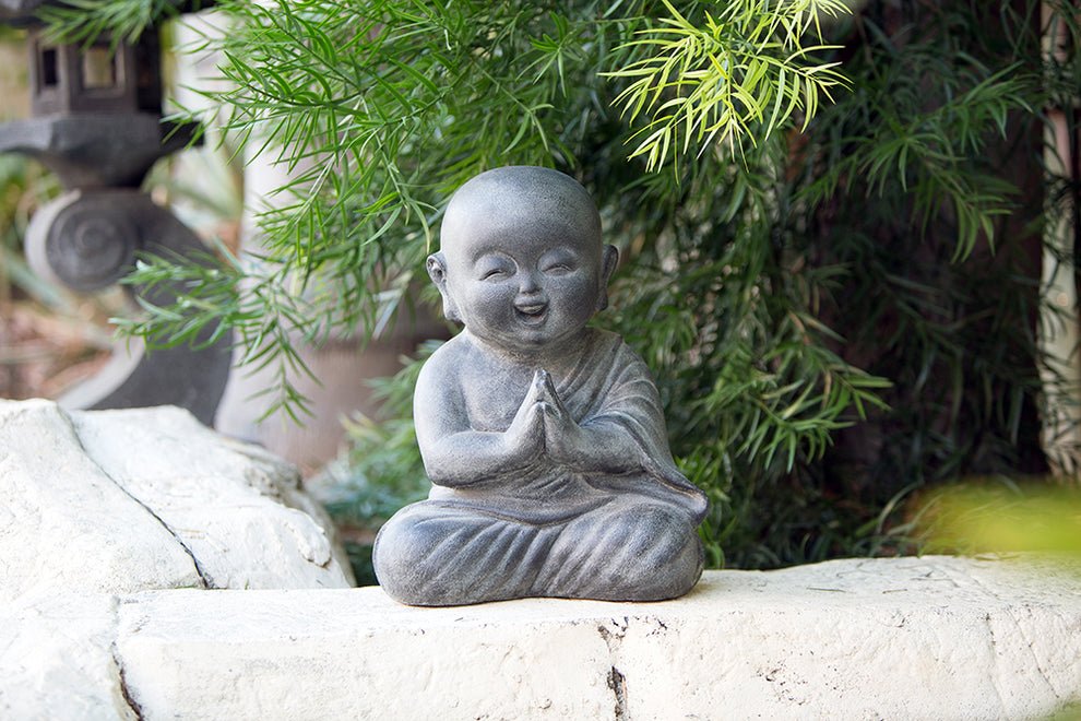 Praying Shaolin Set of 2 By Garden Age Supply | Sculptures | Modishstore - 4