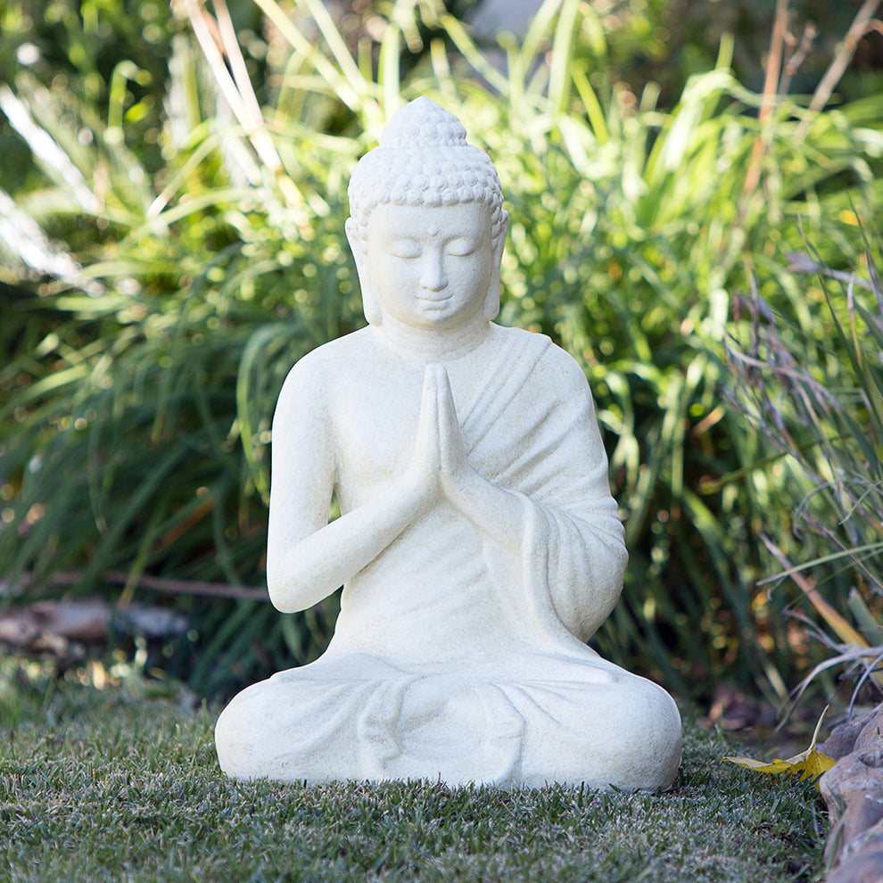 Namaste Sitting Buddha By Garden Age Supply | Sculptures | Modishstore - 2