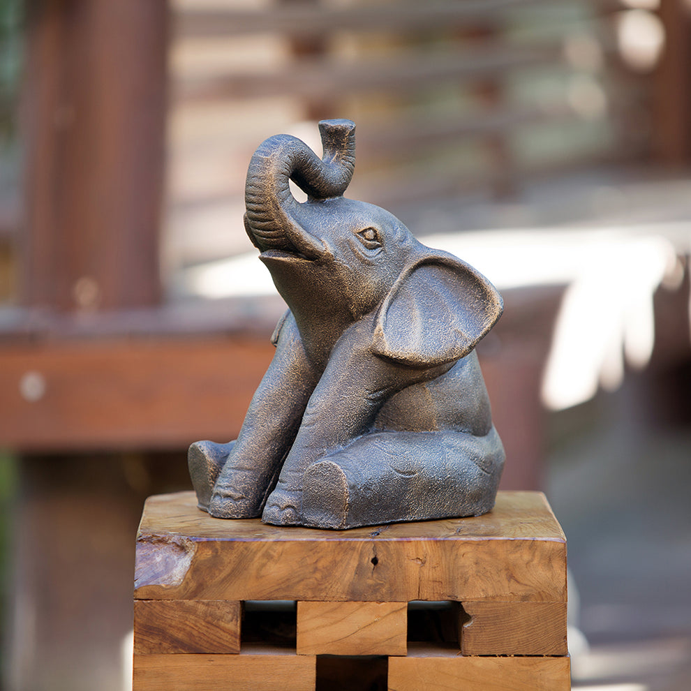 Lucky Elephant Set of 2 By Garden Age Supply | Sculptures | Modishstore - 3