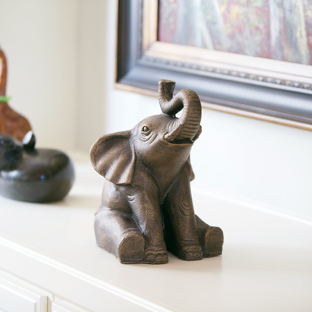 Lucky Elephant Set of 2 By Garden Age Supply | Sculptures | Modishstore - 1
