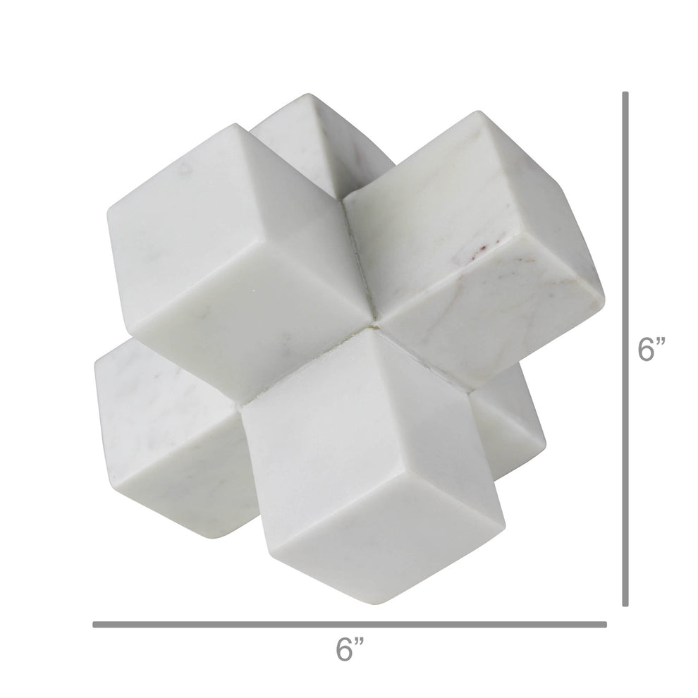 Jack, White Marble Set Of 4 By HomArt | Sculptures | Modishstore - 4