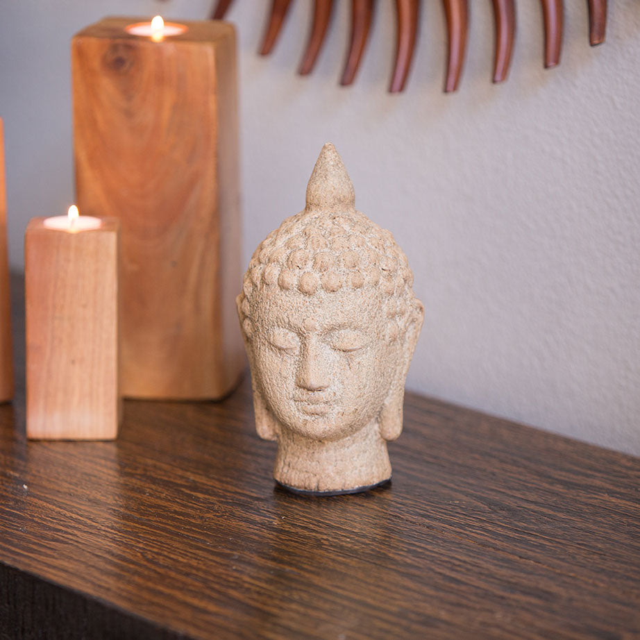 Rustic Thai Buddha Head Set of 4 By Garden Age Supply | Sculptures | Modishstore - 2