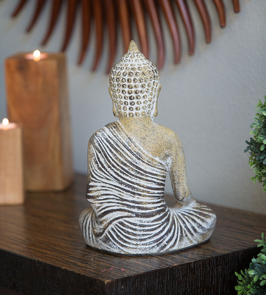 Rustic Thai Sitting Buddha Set of 2 By Garden Age Supply | Sculptures | Modishstore - 1