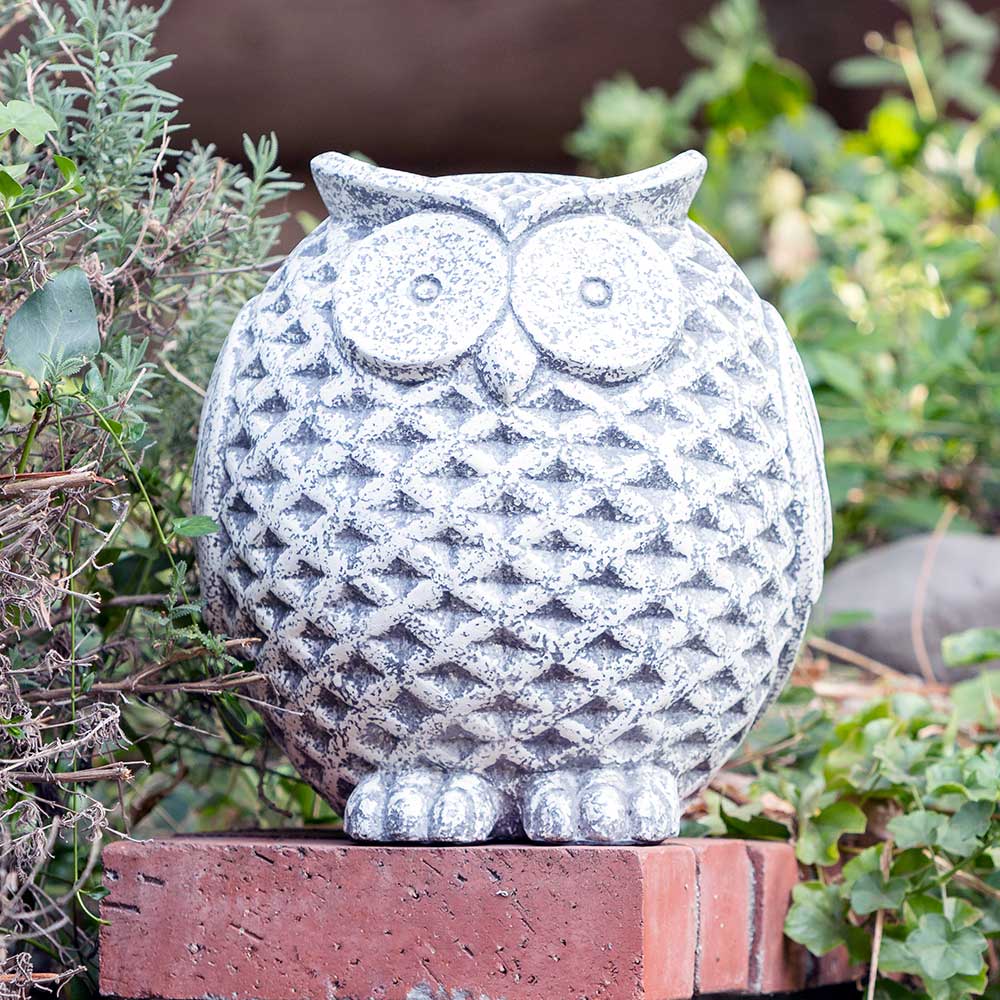 Puffy Owl Set of 2 By Garden Age Supply | Sculptures | Modishstore - 1