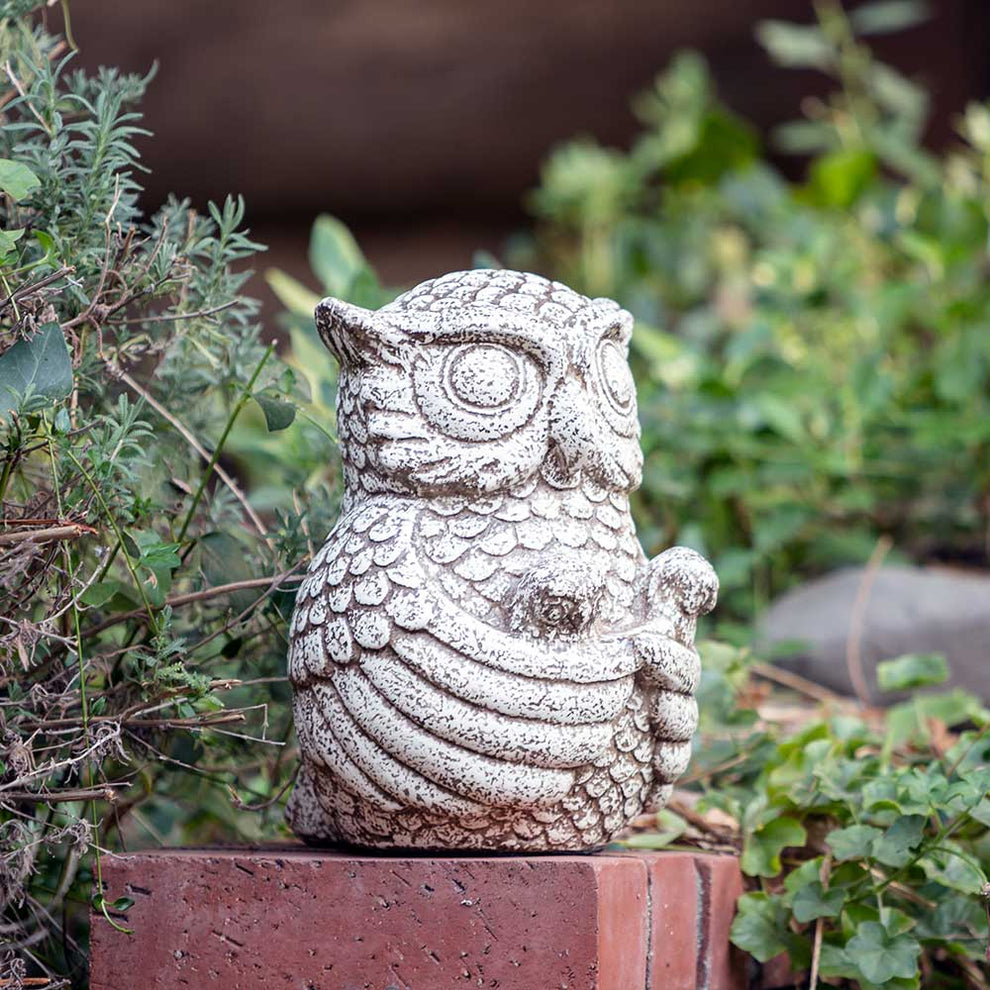 Owl Family Set of 2 By Garden Age Supply | Sculptures | Modishstore - 2