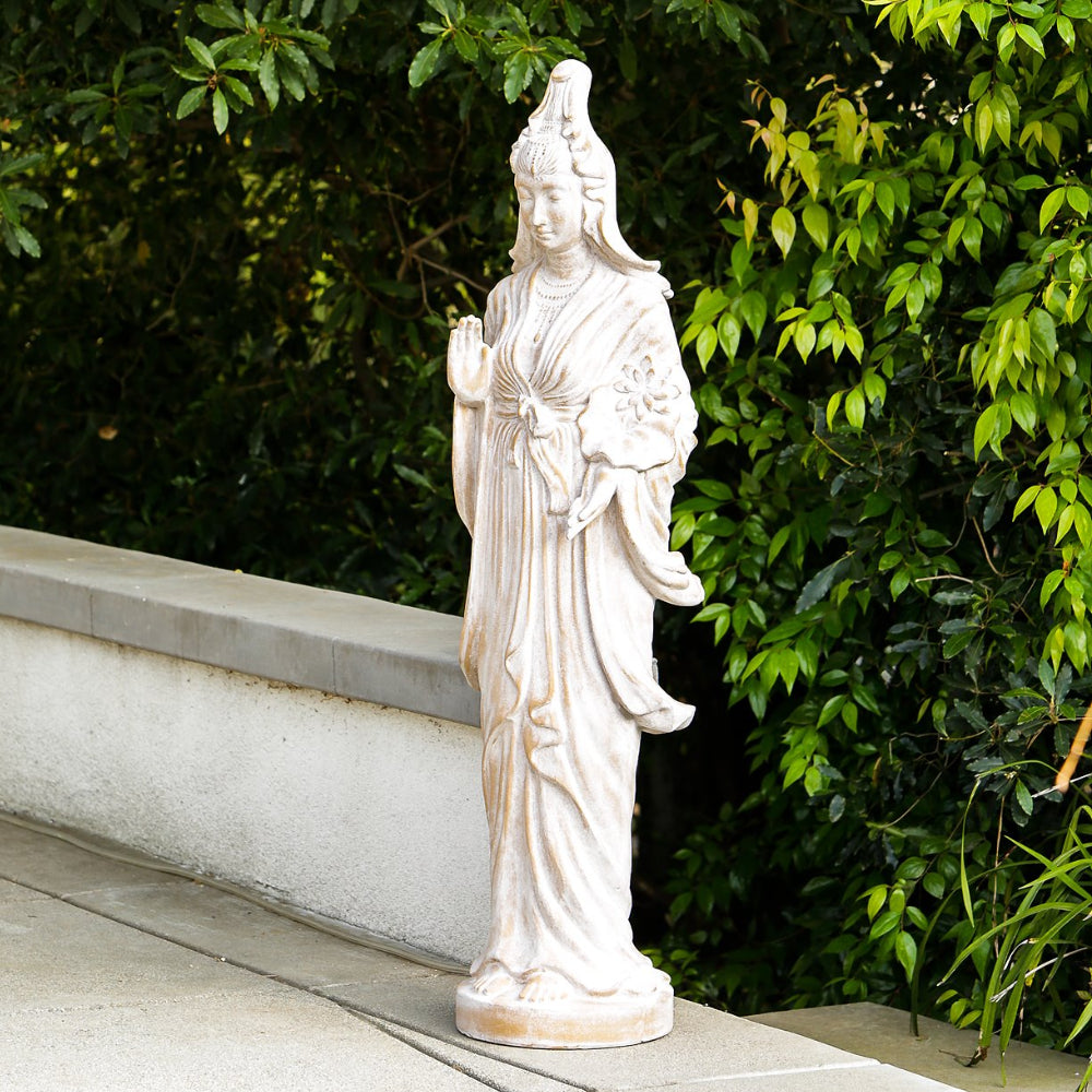 5' Kwan-In Statue By Garden Age Supply | Sculptures | Modishstore - 1