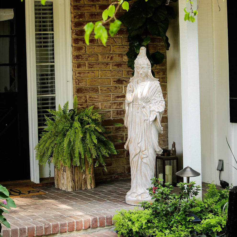 5' Kwan-In Statue By Garden Age Supply | Sculptures | Modishstore - 3