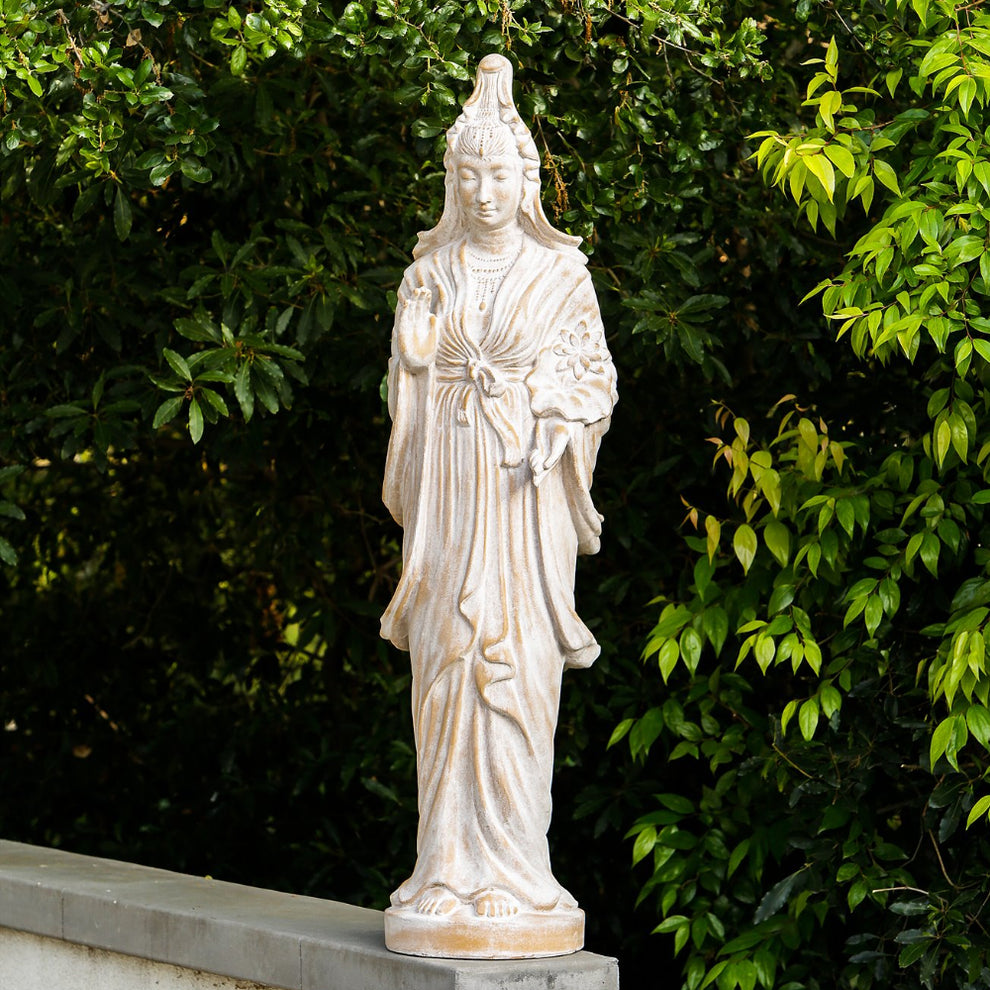 5' Kwan-In Statue By Garden Age Supply | Sculptures | Modishstore - 2