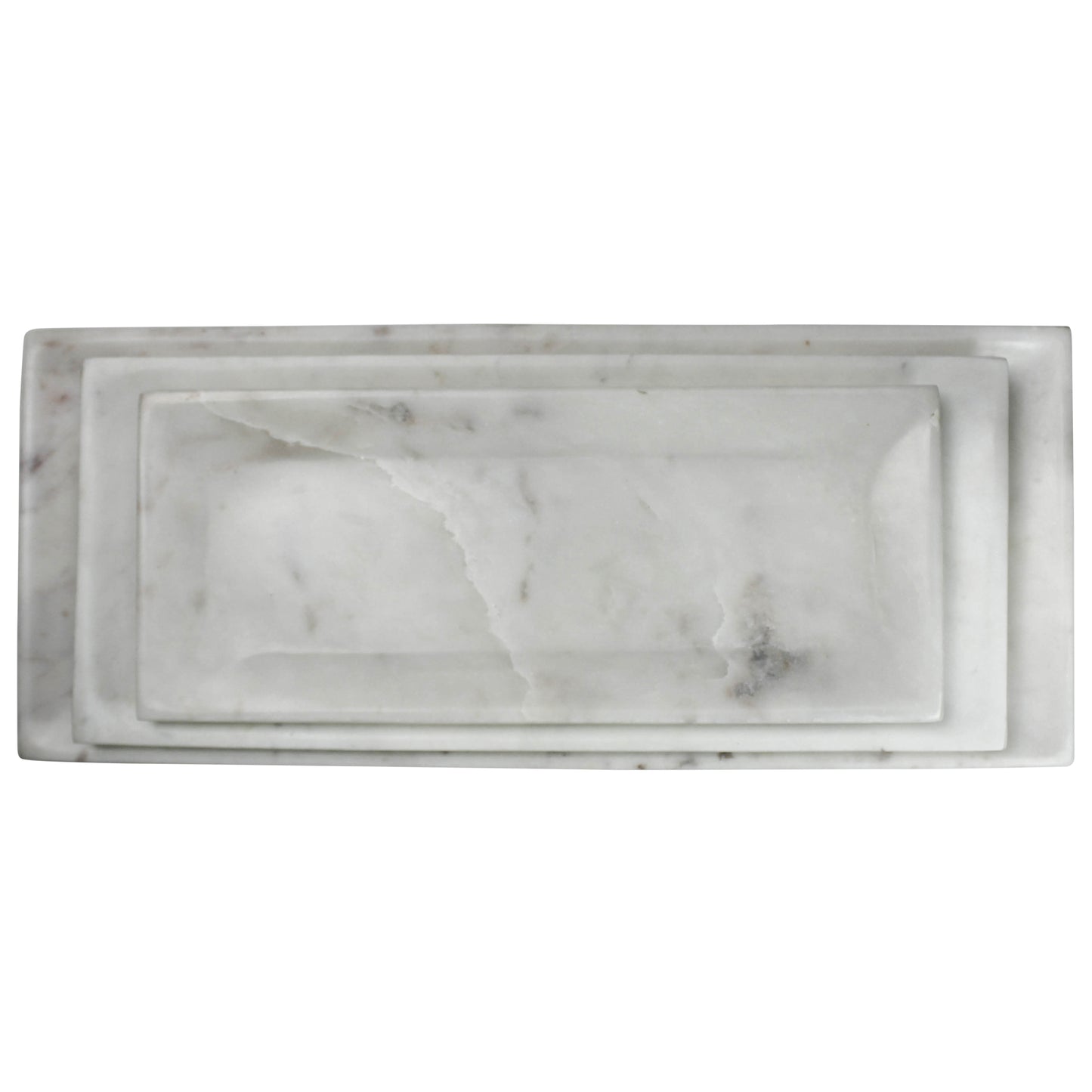 Essex Rectangle Plate, Marble - Small Set Of 4 By HomArt | Ornaments | Modishstore - 5