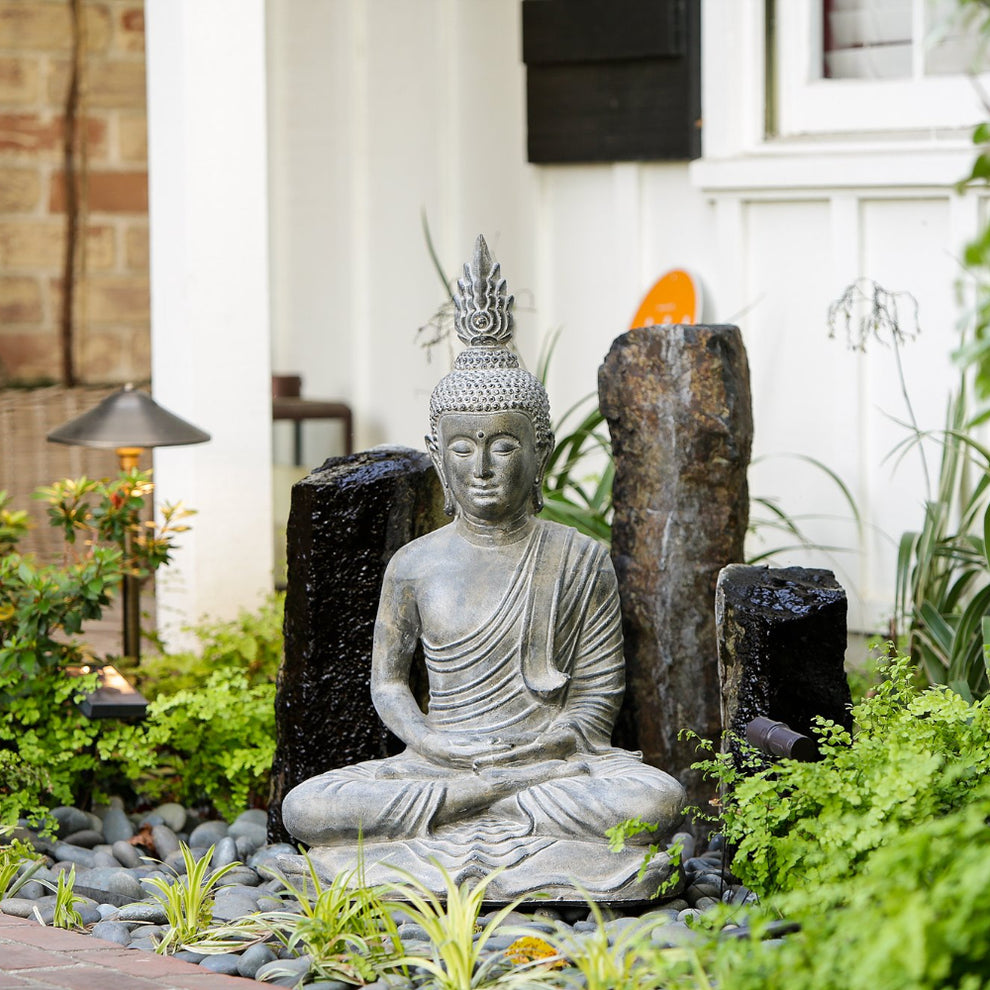 Thai Sitting Buddha Statue By Garden Age Supply | Sculptures | Modishstore - 2