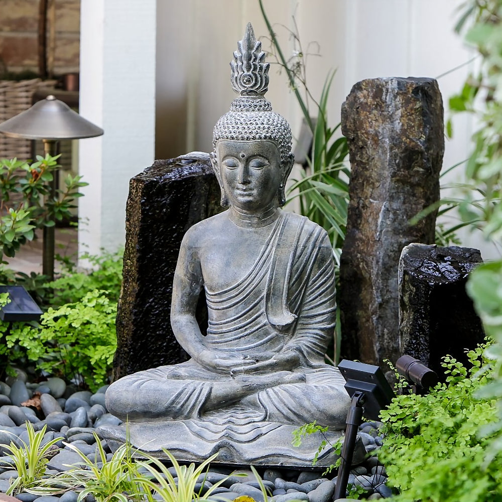 Thai Sitting Buddha Statue By Garden Age Supply | Sculptures | Modishstore - 1