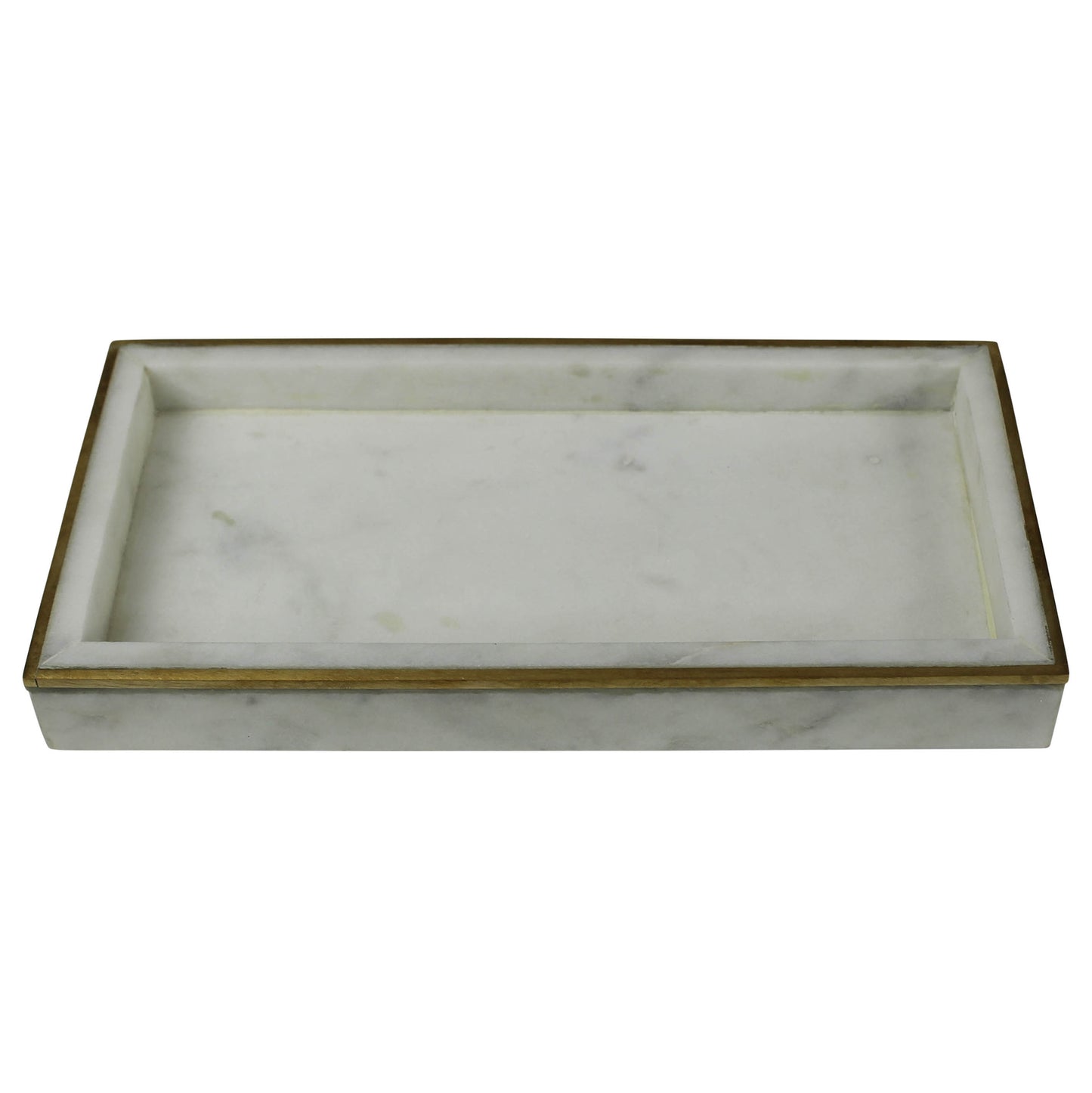Loren Tray, Marble & Brass Set Of 4 By HomArt | Trays | Modishstore - 2