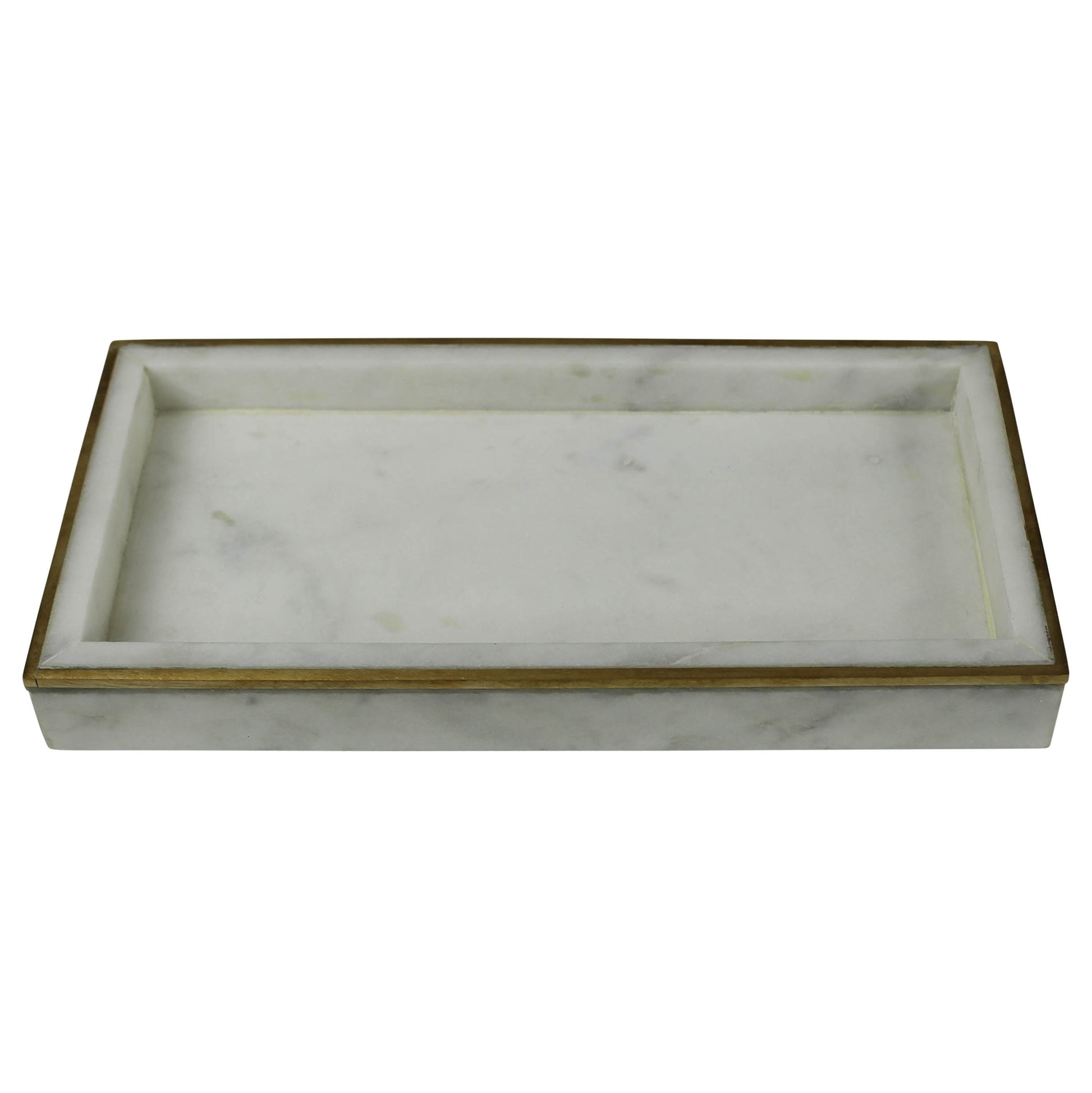 Loren Tray, Marble & Brass Set Of 4 By HomArt | Trays | Modishstore - 2