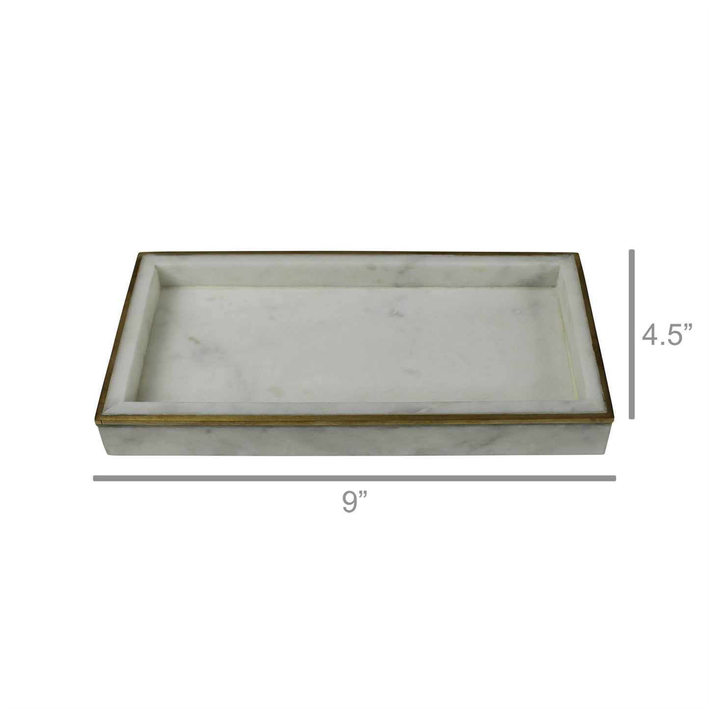 Loren Tray, Marble & Brass Set Of 4 By HomArt | Trays | Modishstore - 3