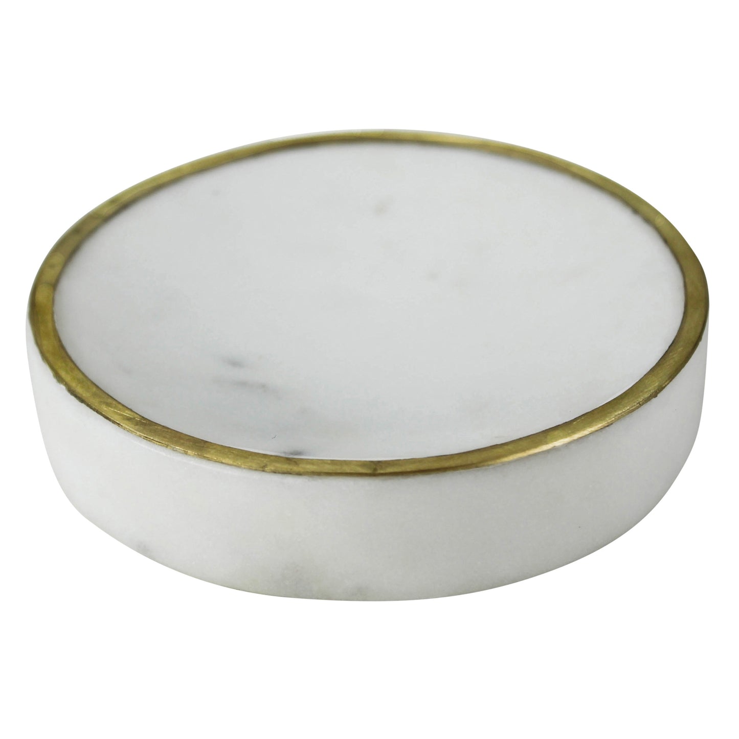 Loren Soap Dish, Marble & Brass Set Of 4 By HomArt | Display Cases | Modishstore
