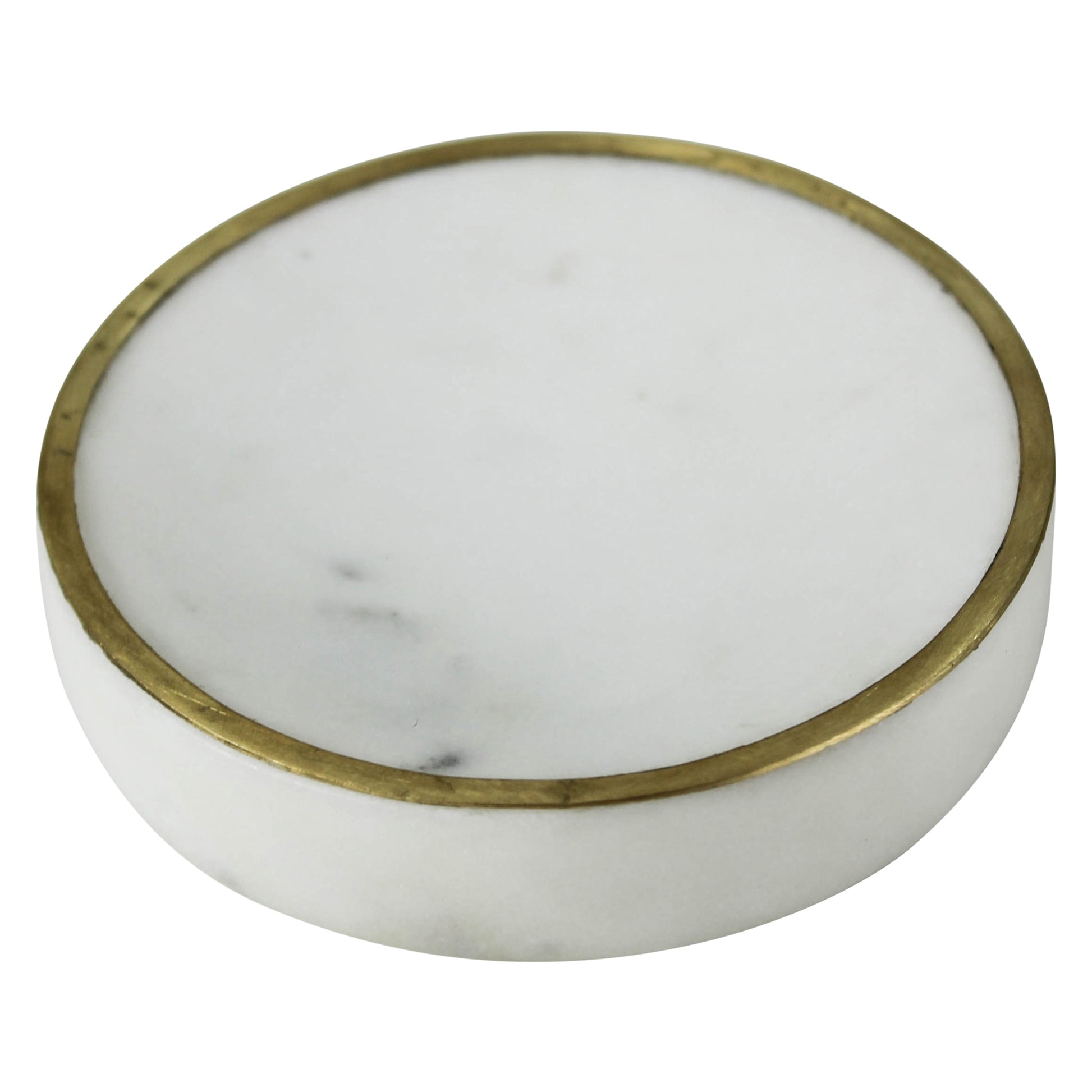 Loren Soap Dish, Marble & Brass Set Of 4 By HomArt | Display Cases | Modishstore - 3
