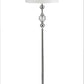 Chrome and Crystal Orb Shaped Floor Lamp With White Drum Shade By Homeroots | Floor Lamps | Modishstore - 1