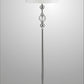 Chrome and Crystal Orb Shaped Floor Lamp With White Drum Shade By Homeroots | Floor Lamps | Modishstore - 6