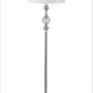 Chrome and Crystal Orb Shaped Floor Lamp With White Drum Shade By Homeroots | Floor Lamps | Modishstore - 2