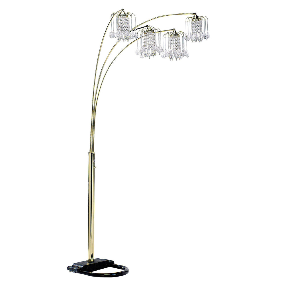 Gold Four Light Tree Floor Lamp With Clear Glass Novelty Shade By Homeroots | Floor Lamps | Modishstore - 2