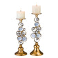 Set Of Two Gold Bling Tabletop Pillar Candle Holder By Homeroots | Candle Holders | Modishstore - 3