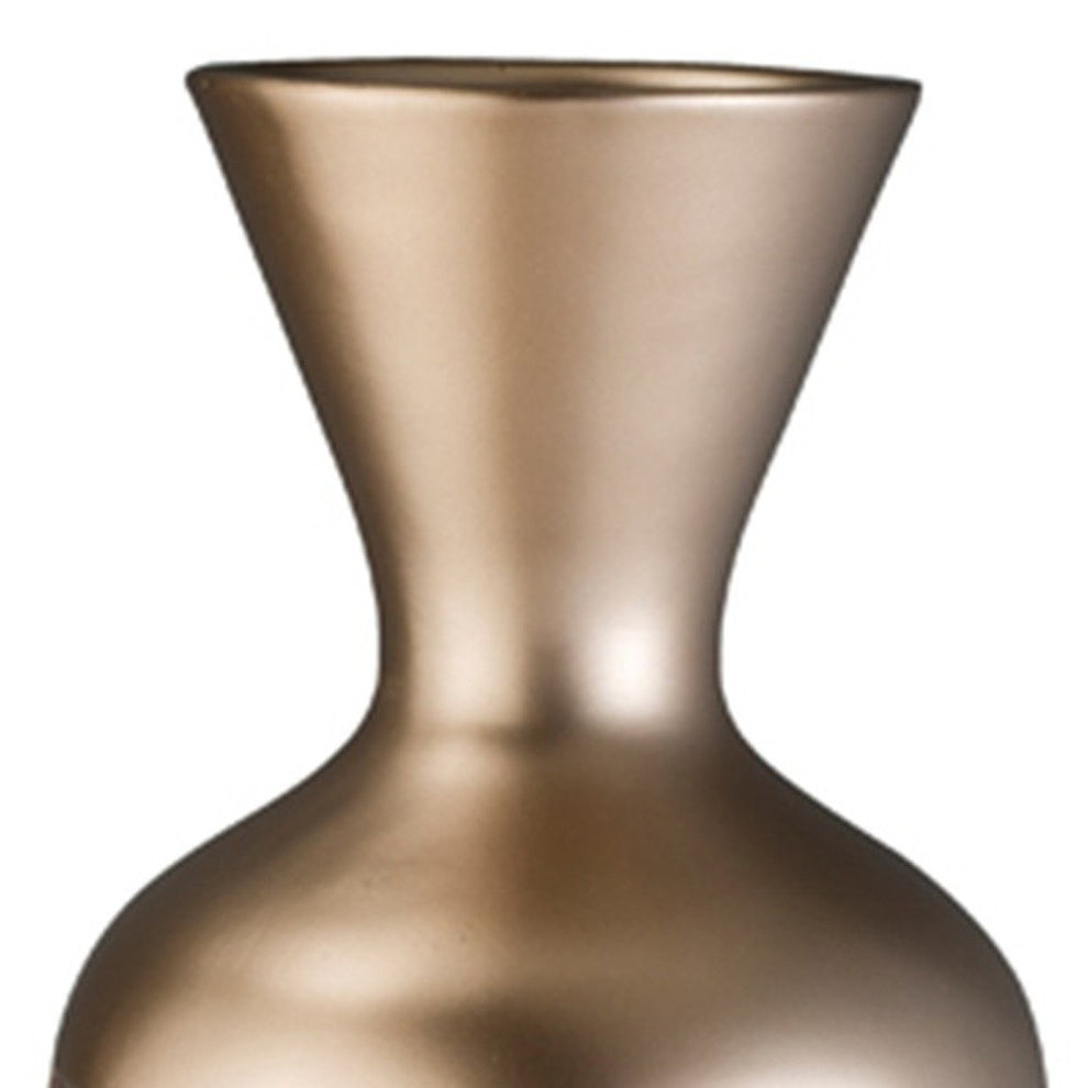 Rose Gold Geometric Cylinder Polyresin Floor Vase By Homeroots | Vases | Modishstore - 5