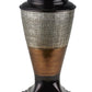 Espresso Silver and Gold Striped Urn Polyresin Table Vase By Homeroots | Vases | Modishstore - 2