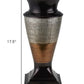 Espresso Silver and Gold Striped Urn Polyresin Table Vase By Homeroots | Vases | Modishstore - 5