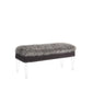 Gray and Clear Faux Fur Upholstered Storage Bench with Flip Top By Homeroots | Benches | Modishstore - 2