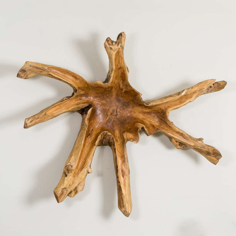 Teak Root Wall Decor - Spider Set of 2 By Garden Age Supply | Sculptures | Modishstore - 1