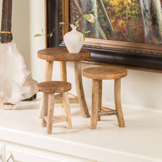 Mini Branch Stools Set of 2 By Garden Age Supply | Stools | Modishstore - 1