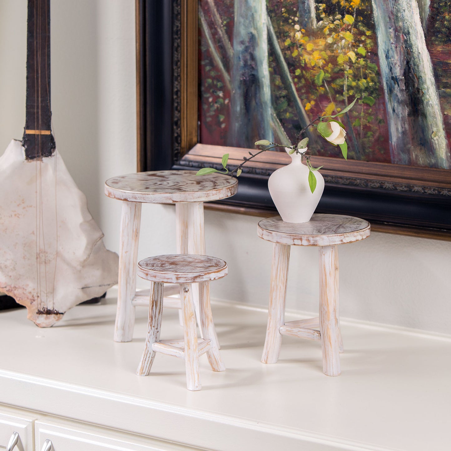 Mini Branch Stools Set of 2 By Garden Age Supply