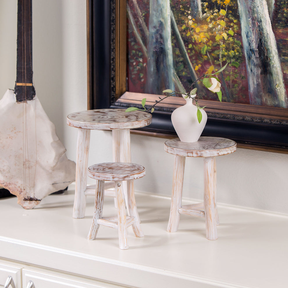 Mini Branch Stools Set of 2 By Garden Age Supply | Stools | Modishstore - 3