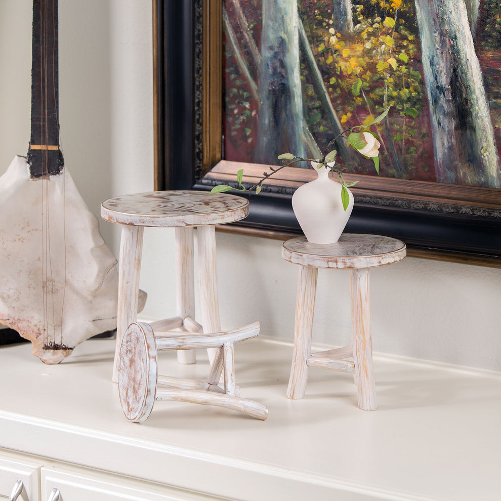 Mini Branch Stools Set of 2 By Garden Age Supply | Stools | Modishstore - 4