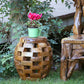 Habini Teak Oval Puzzle Stool By Garden Age Supply