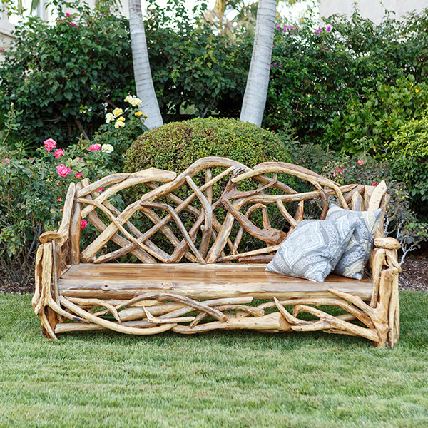 Driftwood Branch Bench By Garden Age Supply | Sculptures | Modishstore - 1
