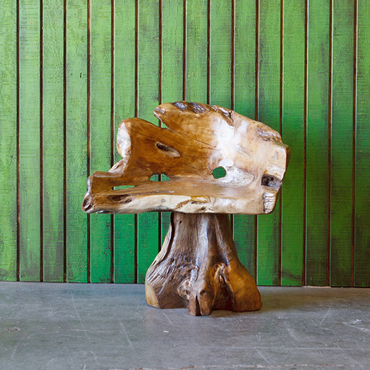 Lenong Teak Chair By Garden Age Supply | Sculptures | Modishstore - 1