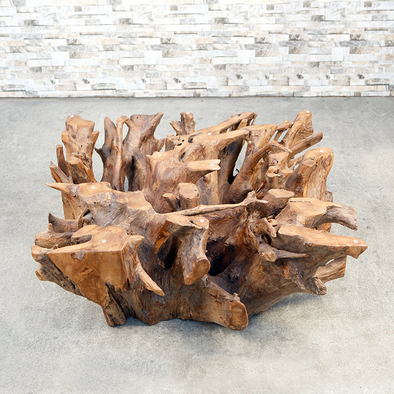 Habini Teak Root Square Coffee Table (No Glass) By Garden Age Supply | Coffee Tables | Modishstore - 1