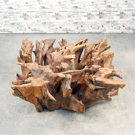 Habini Teak Root Square Coffee Table (No Glass) By Garden Age Supply