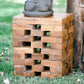 Puzzle Teak Square Stool By Garden Age Supply