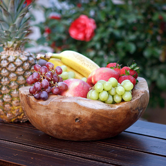 Habini Teak Bowls By Garden Age Supply | Decorative Bowls | Modishstore - 4